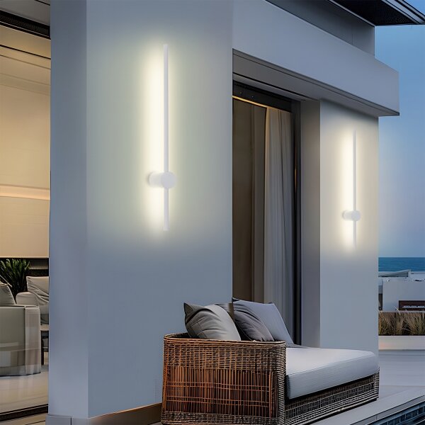 Brilagi - LED външно стенна лампа AURA LED/12W/230V 3000K IP54 65 cm бяла CRI 90