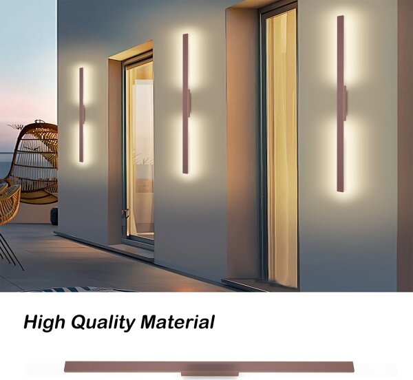 Brilagi - LED външен стенен осветител LUNA LED/24W/230V 3000K IP65 100 cm кафяв CRI 90