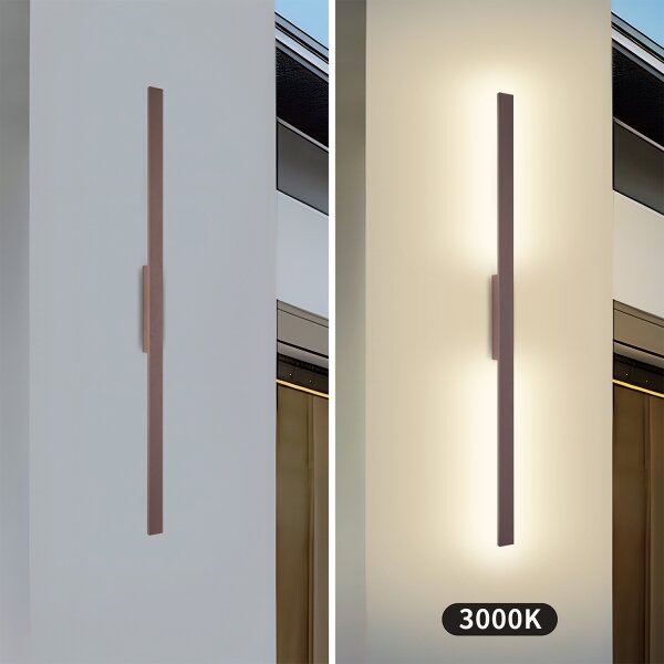 Brilagi - LED външен стенен осветител LUNA LED/24W/230V 3000K IP65 100 cm кафяв CRI 90