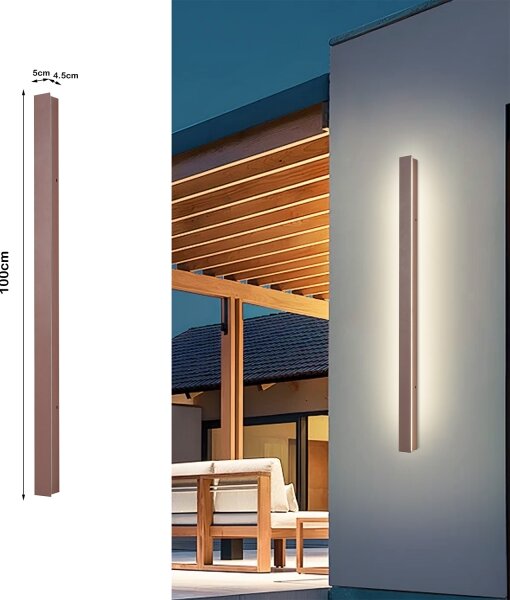 Brilagi-LED Външен стенен осветител LINEAR LED/22W/230V 3000K IP65 100 см кафяв CRI 90