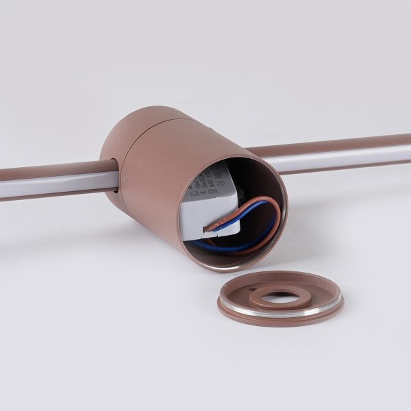 Brilagi - LED външно стенно осветително тяло AURA LED/20W/230V 3000K IP54 97 cm кафяво CRI 90