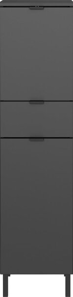 Антрацитен висок тесен шкаф за баня 30x120 cm Arcena – Germania