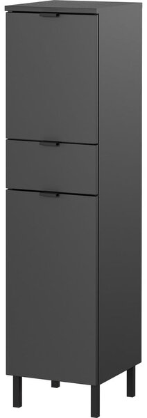 Антрацитен висок тесен шкаф за баня 30x120 cm Arcena – Germania