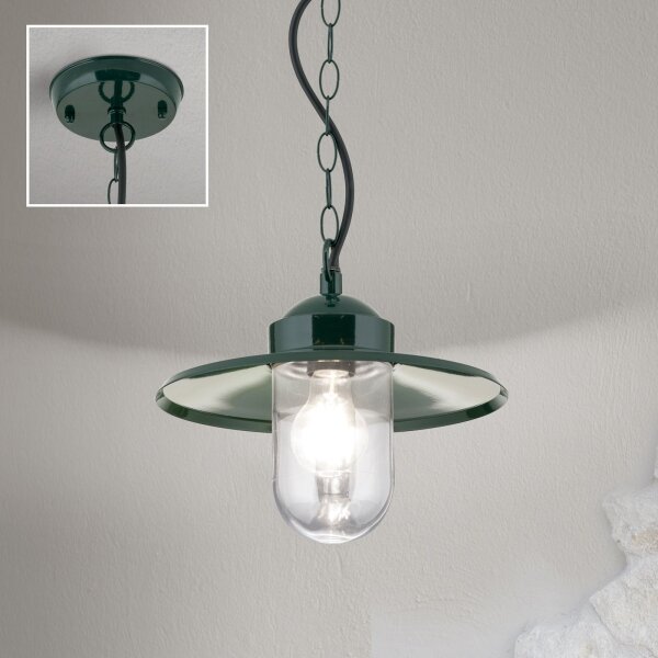Orion AL 11-1318 - Екстериорна висяща лампа EDWARD 1xE27/60W/230V IP44 зелен