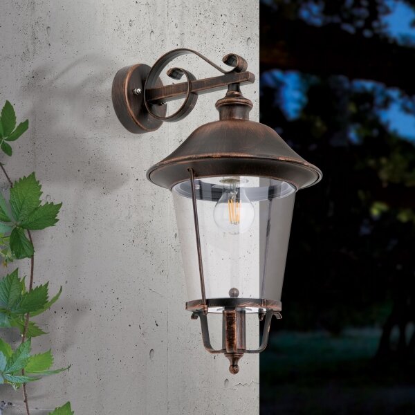 Orion AL 11K/360.01-Екстериорен аплик KENZO 1xE27/100W/230V IP44 бронзов/патина