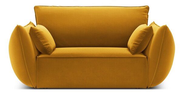 Кадифено кресло в цвят горчица Vanda – Mazzini Sofas