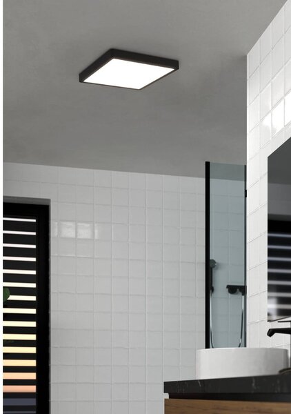 Черно LED осветително тяло за таван 28,5x28,5 cm FUEVA 5 – EGLO