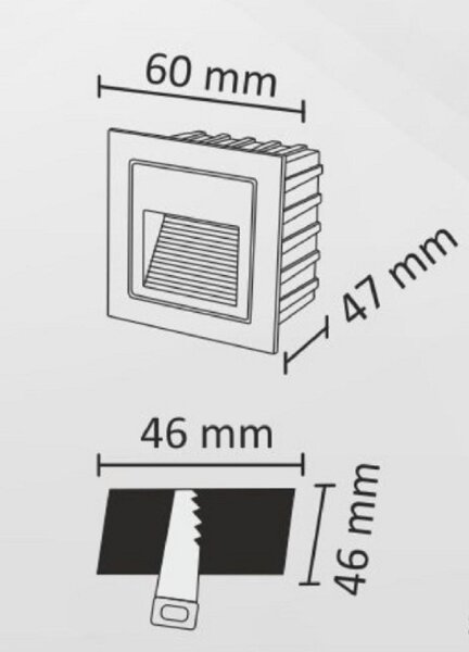 LED Екстериорна лампа за стълбище Q6 LED/3W/230V IP44