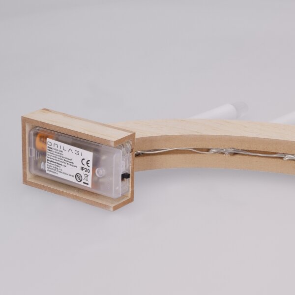 Brilagi - LED коледен свещник 7xLED/2xAA 28x45 см