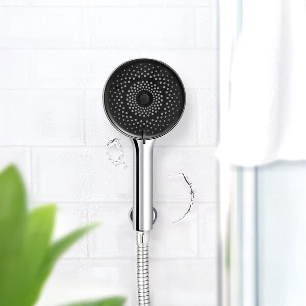 Пластмасова душ глава в сребрист цвят ø 12 cm Softwater – Wenko