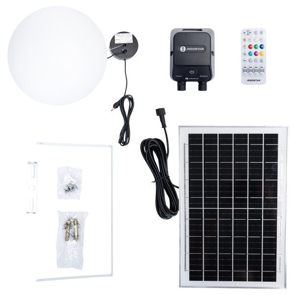 Aigostar-LED RGBW Соларен полилей MESH 35W/3,7V 8000 mAh 2700K-6500K IP65 Ø 30 cm