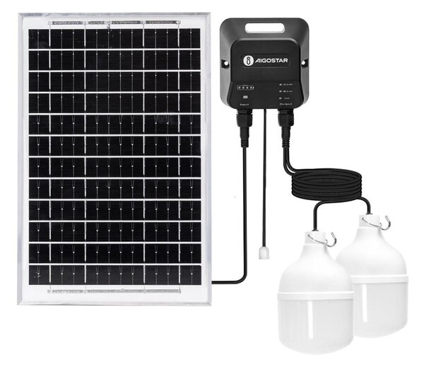 Aigostar - LED Соларен полилей 2xLED/35W/12V 6000 mAh 6500K Ø 10 см