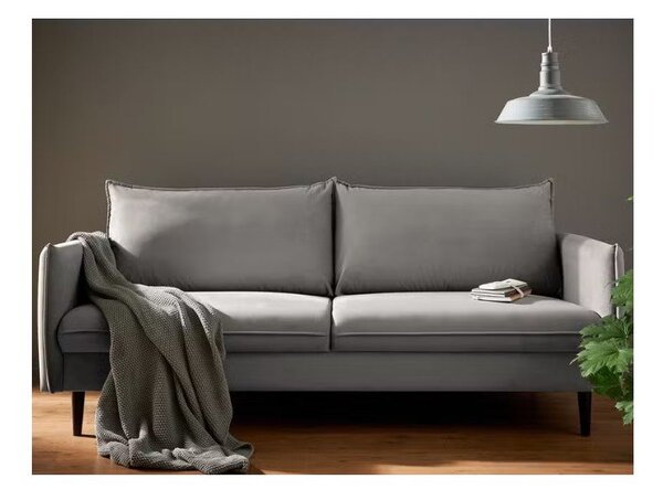 Сив кадифен диван 203 cm Juli – Ropez