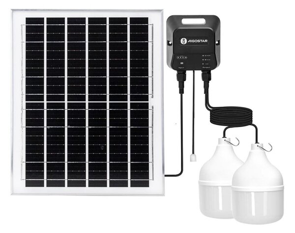 Aigostar - LED Соларен полилей 2xLED/70W/12V 12000 mAh 6500K Ø 12 см