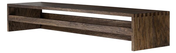 Кафява стенна закачалка от масивен дъб с рафт 60 cm Showcase – Mette Ditmer Denmark