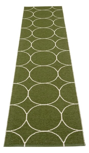 Тъмнозелена пътека за открито и закрито 70x300 cm Boo Dark Olive – Pappelina