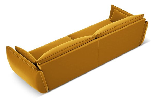 Кадифен диван в цвят горчица 248 cm Vanda – Mazzini Sofas