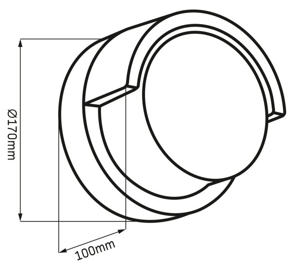 LED Екстериорен аплик ESSEN LED/10W/230V IP44 черен