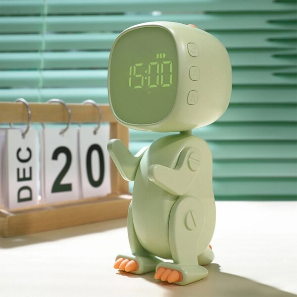 LED Димируема детска малка нощна лампа с будилник ROBOT LED/1W/5V 1200 mAh