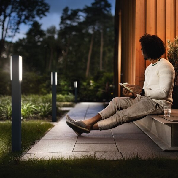 Philips 16489/93/P3 - Екстериорна лампа-колона STRATOSPHERE 2xLED/4,5W IP44