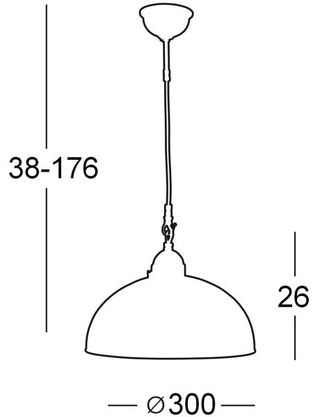Kolarz 731.30.74 - Полилей на верижка NONNA 1xE27/75W/230V