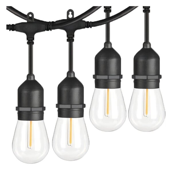 LED външен декоративен гирлянд 20xE27/1W/230V 20 м IP65 черен