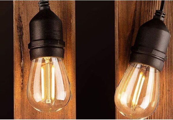 LED външен декоративен гирлянд 20xE27/1W/230V 20 м IP65 черен