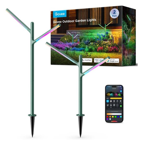 Govee-К-кт 2x LED RGBICWW Димируем екстериорен лампа LED/36W/230V IP66 2700-6500K Wi-Fi