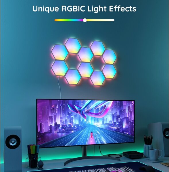 Govee - LED RGB димируем панел 36W/230V с Wi-Fi управление
