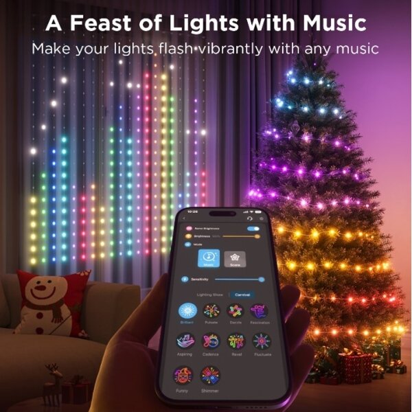 Govee - LED RGB Димируем декоративни лампички LED/15W/230V IP65 Wi-Fi