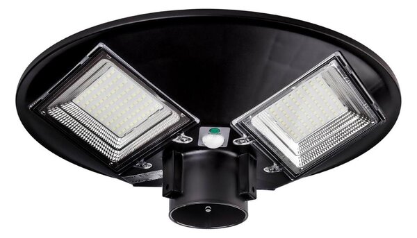 LED соларна улична лампа със сензор LED/15W/6V 6500K IP65 черна + дистанционно управление