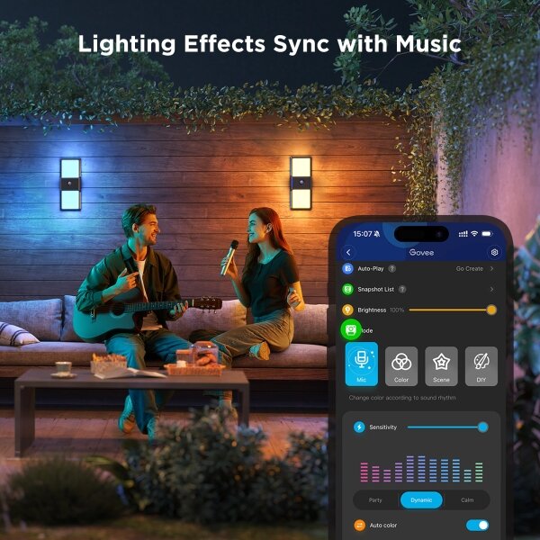 Govee - LED RGBIC Димируема екстериорна лампа LED/230V IP65 2700-6500K Wi-Fi