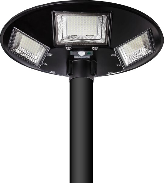LED Соларна улична лампа със сензор LED/22W/6V 6500K IP65 черен + д.у