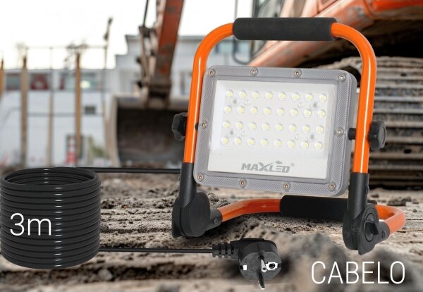 LED прожектор със стойка LED/50W/230V 5000K IP65 оранжев