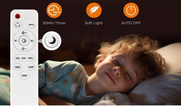 LED Димируем плафон LED/30W/230V 3000-6500K Ø 30 см черен + д.у