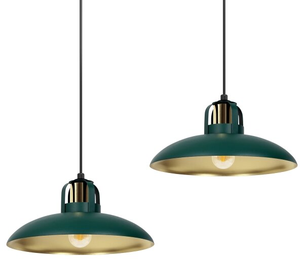 Висящ полилей FELIX 2xE27/60W/230V зелен
