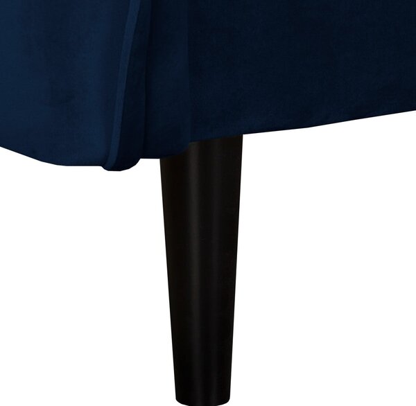 Тъмносин кадифен диван 138 cm Juli – Ropez
