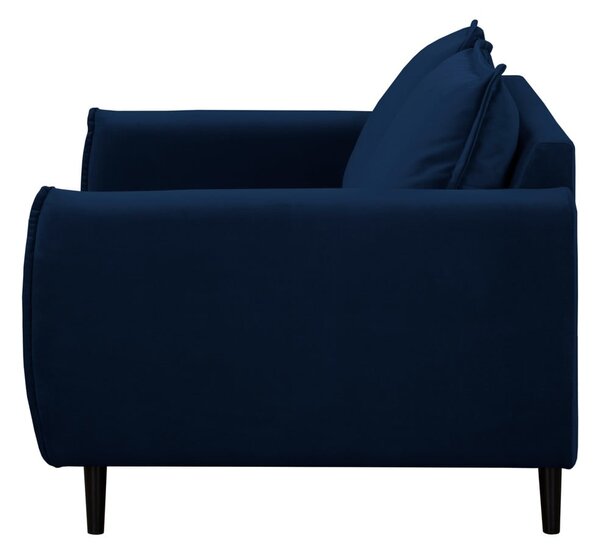Тъмносин кадифен диван 138 cm Juli – Ropez