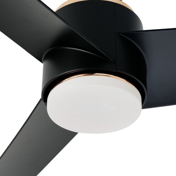 Immax NEO 07280L -LED Вентилатор за таван BEAUTY 18W/230V черен Wi-Fi Tuya + д.у
