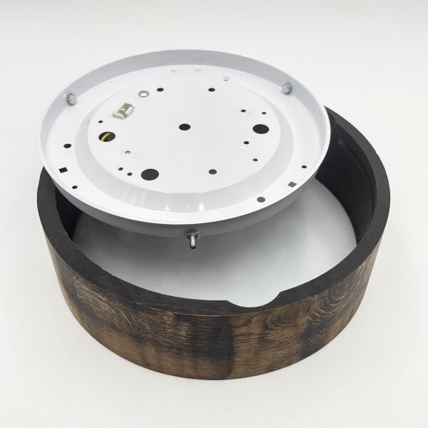 Потолен лампион OAK SMOKY 1xE27/15W/230V, Ø 27,5 см, дъб, тъмнокафяв