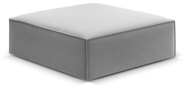 Светлосива кадифена табуретка Vanda – Mazzini Sofas