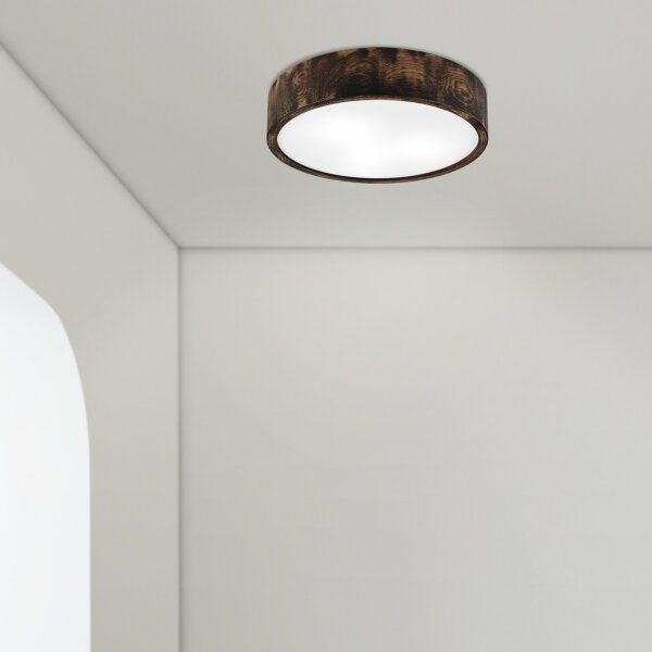 Окачено осветително тяло за баня OAK SMOKY 3xE27/15W/230V IP54, 37,5 см, дъб/каф