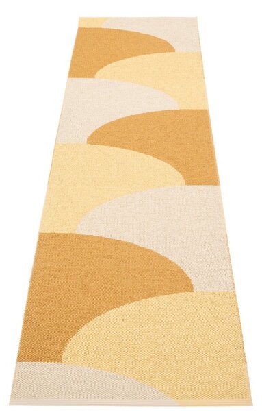 Пътека за открито и закрито в цвят жълта охра 70x270 cm Hill Ochre Pale Yellow – Pappelina