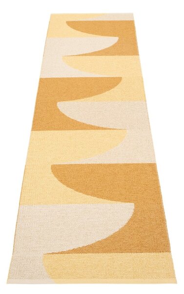 Пътека за открито и закрито в цвят жълта охра 70x270 cm Hill Ochre Pale Yellow – Pappelina