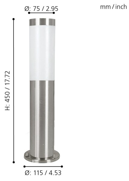 EGLO 81751 - Екстериорна лампа HELSINKI 1xE27/15W/230V IP65