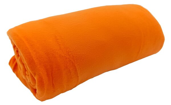 Оранжево одеяло от флийс 150x200 cm Plain – JAHU collections