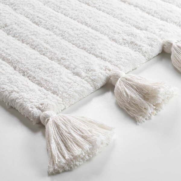 Бял килим за баня 50x80 cm Minatis – douceur d'intérieur