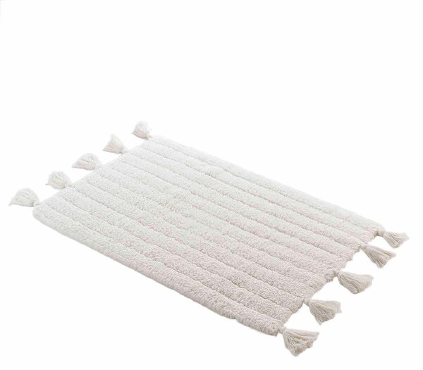 Бял килим за баня 50x80 cm Minatis – douceur d'intérieur