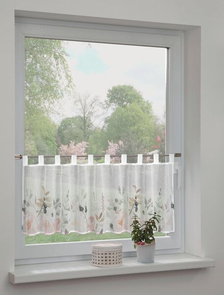 Бяла завеса 135x45 cm Floral – Sehlbach