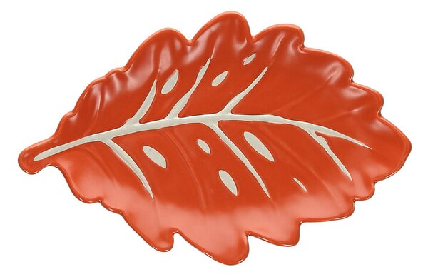 Оранжева чиния TOGNANA RELIEF Foglie, 24x16x3 см